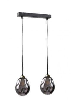 GH Viseća lampa 2xE27 LOKI CRNA/ZLATNA