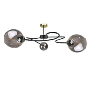 GH Stropna lampa 3xE27 BLOM CRNA/ZLATNA