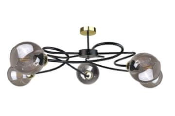 GH Stropna lampa 5xE27 BLOM CRNA/ZLATNA