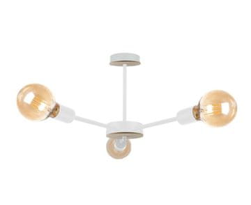 GH Stropna lampa 3xE27 SUN WOOD BIJELA