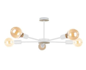 GH Stropna lampa 5xE27 SUN WOOD BIJELA