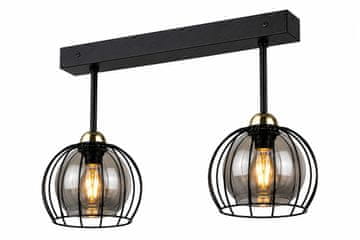 GH Stropna lampa 2xE27 SOLO CRNA/ZLATNA