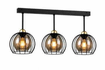 GH Stropna lampa 3xE27 SOLO CRNA/ZLATNA