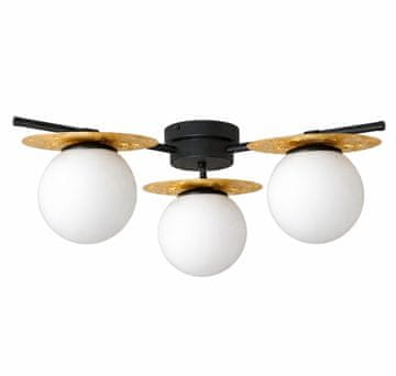 GH Stropna lampa 3xE14 Luma Crna/Zlatna
