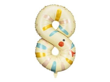 PartyDeco Folija balon broj 8 - Zmija, 88 cm
