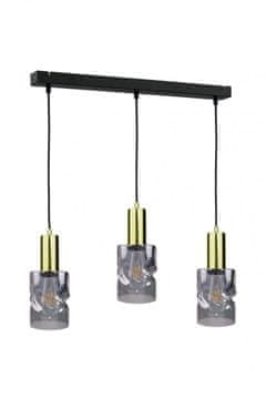 GH Viseća lampa 3xE27 CROSS CRNO/ZLATNA