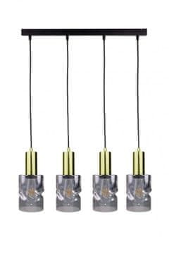 GH Viseća lampa 4xE27 CROSS CRNA/ZLATNA