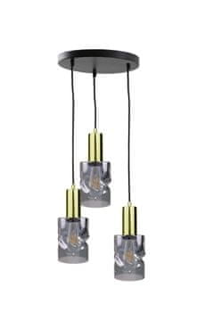 GH Viseća lampa 3xE27 CROSS CRNO/ZLATNA