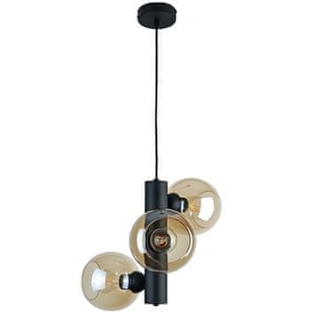 GH Viseća lampa 3xE27 CIJEV CRNA/MED