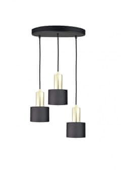 GH Viseća lampa 3xE27 LUCE CRNO ZLATNA