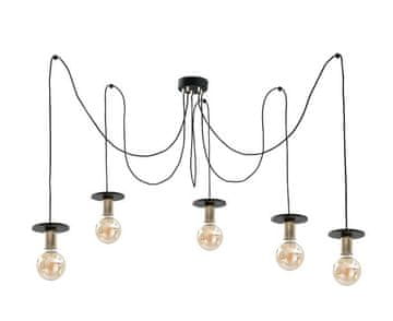 GH Viseća lampa 5xE27 SATURN CRNA
