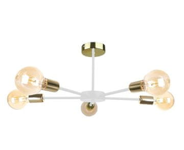 GH Stropna lampa 5xE27 SUN BIJELA/ZLATNA