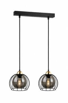 GH Viseća lampa 2xE27 SOLO CRNA/ZLATNA