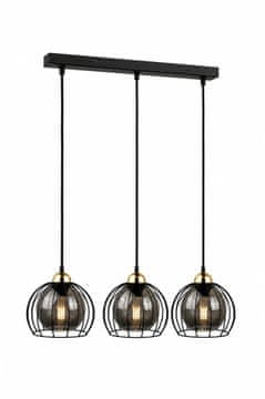 GH Viseća lampa 3xE27 SOLO CRNA/ZLATNA