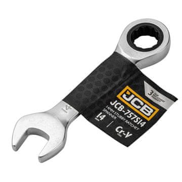 JCB Kratki čegrtaljni ključ 14 mm