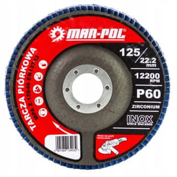Disk od nehrđajućeg čelika P60, 125 mm