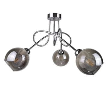 GH Stropna lampa 3xE27 PRSTEN SREBRNA