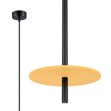 Sollux FELTRO 1 viseća lampa crna/žuta