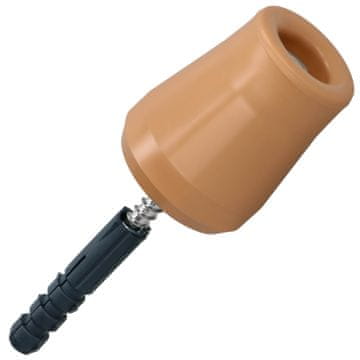 Ograničnik odbojnik stoper za vrata, gumeni, bež, 62 mm