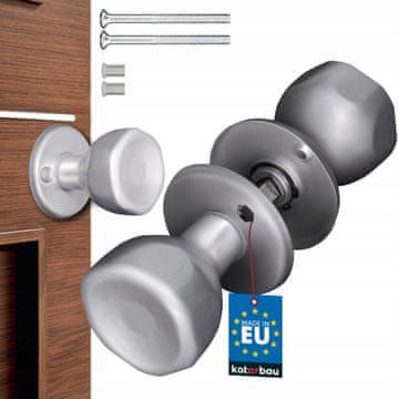 SREBRNA aluminijska kvaka za vrata
