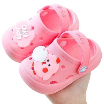 Kroksy dječje klapke Baby Chick ružičaste 31/32