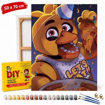 Slika za bojanje po brojevima s okvirom Chica FNAF 50x70 cm