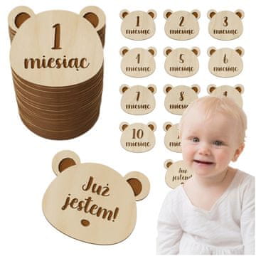 DE Mjesečne foto kartice Poklon za prvu godinu bebe