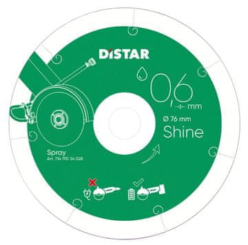 DISTAR Sjajni dijamantni disk 76*0,6*6*10 - TD-DI 7051