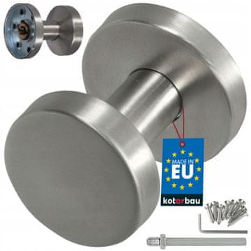 Inox kvaka nepokretna, okrugla, ravna