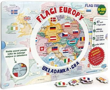 JAKO Zastave Europe. Slagalica/igra. Okvirna slagalica. Kao