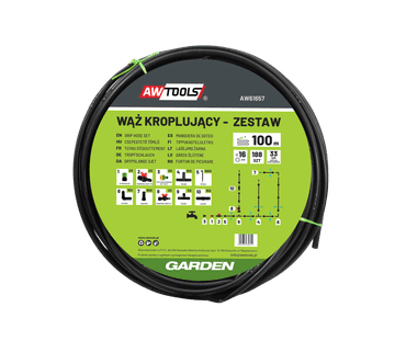 AWTOOLS WĄŻ KROPLUJĄCY ZESTAW 100m 188 ELE.