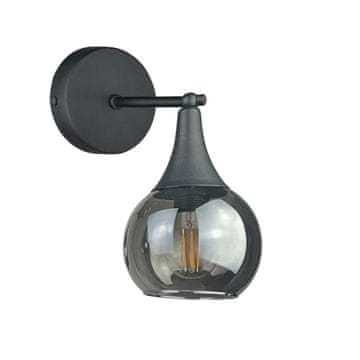 GH Zidna lampa 1xE27 STAR SMOKY CRNE
