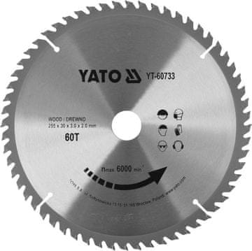 YATO Tarcza widiowa do drva 255x60tx30mm YT-60733 Yato