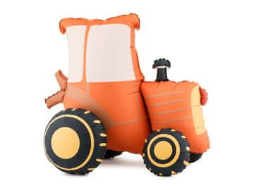 PartyDeco Traktor folijski balon stojeći narančasti 72x63,5 cm