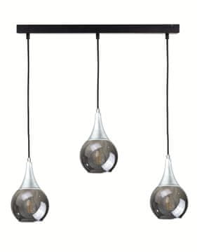 GH Viseća lampa 3xE27 LACRIMA DIMLJENA/SREBRNA