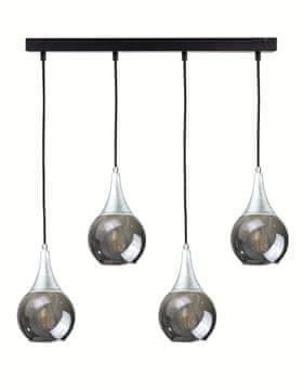 GH Viseća lampa 4xE27 LACRIMA DIMLJENA/SREBRNA
