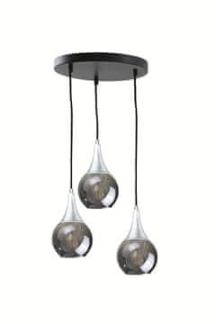 GH Viseća lampa 3xE27 LACRIMA DIMLJENA/SREBRNA