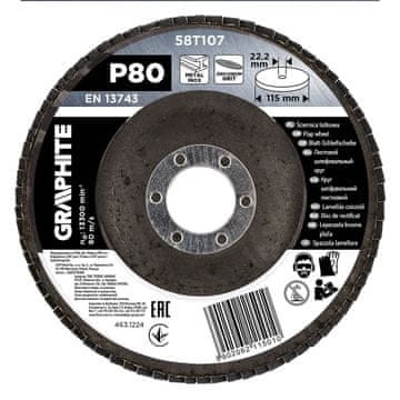 Cirkonijski lamelni disk 115 x 22,2 mm, P80