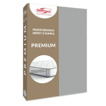 Darymex Pamučna plahta 200x220 JERSEY HEAVY DUTY pepeljasta