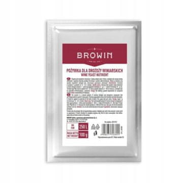 Browin 100 g hranjive tvari za vinski kvasac za kuhanje vina