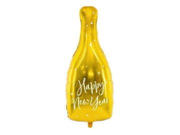 PartyDeco Folija balon Sretna Nova godina, 32x82cm, zlatni