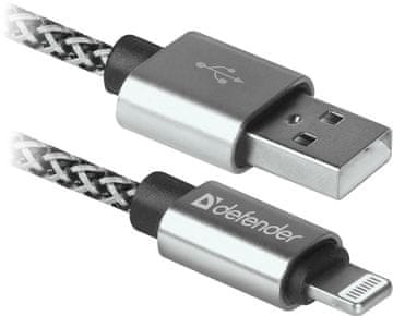 Defender Usb kabel defender usb-lightning 1m 2,1a, bijelo-crn