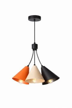 GH Viseća lampa 3xE27 Sora Narančasta/Latte/Crna