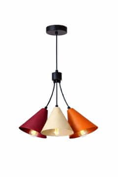 GH Viseća lampa 3xE27 Sora Vino/Latte/Narančasta