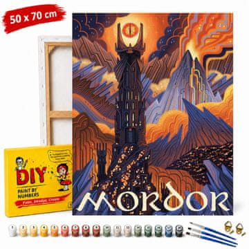 Slika za bojanje po brojevima s okvirom Mordor 50x70 cm