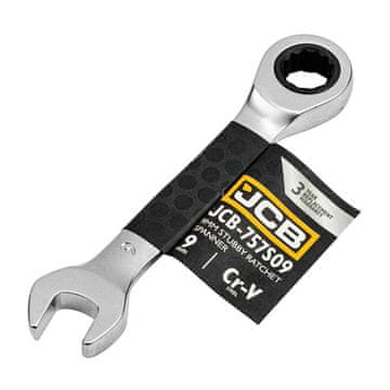JCB Kratki 9 mm čegrtaljni ključ