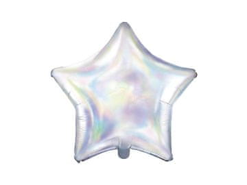 PartyDeco Folija balon zvijezda, opalescentan, 48 cm