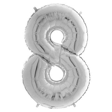 Grabo Folija balon broj 8, srebrni, 66 cm