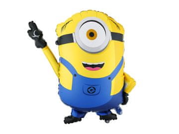 PartyDeco Minion Mel folijski balon žuto-plavi 72x64cm