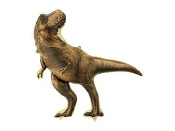 PartyDeco Jurski svijet T-Rex folijski balon smeđi 92x98 cm